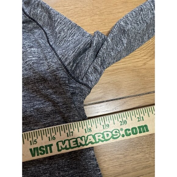 Athleta Jacket Women Medium Gray Black Heather Hoodie Full Zip Running Athletic - Picture 5 of 11